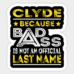 CLYDE Sticker